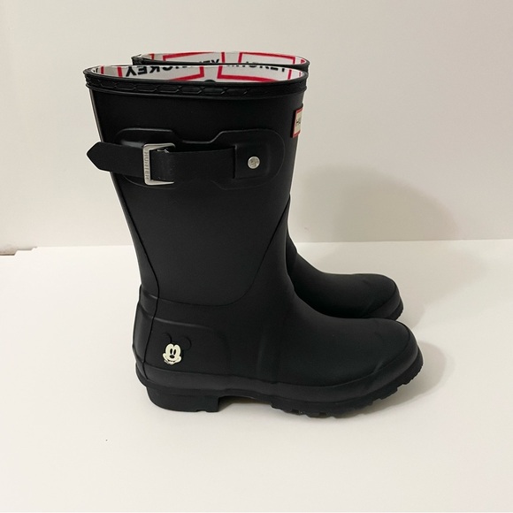 Hunter Disney Mickey Mouse Black Rain Boots Womens Size 5 - Picture 5 of 14